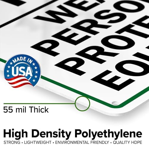 Think Safety First Wear Personal Protective Equipment Sign, 10"x14" - Image 3