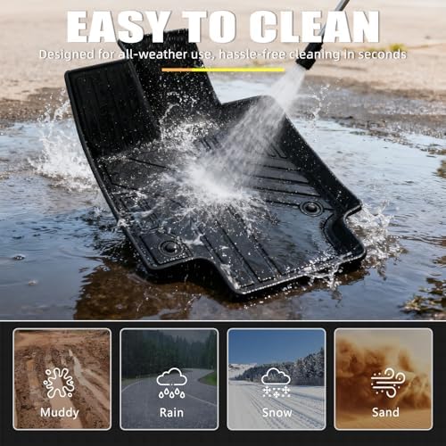 Floor Mats & Cargo Liners for Ford Explorer 7 Seats 2020-2026, All Weather TPE Cargo Mat with Backrest Mat (7 Seats Floor Mats+2-in-1 Cargo Mat) Car Mat Accessories - Image 6