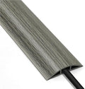 8ft Wood Grey Cable Cover Floor, LZEOY Extension Cord Cover, Wire Cover for Floor, Flexible Cable Hider Floor, Power Wire Protector Prevent Cable Trips for Home, Offices, Hotel, Outdoor by LZEOY