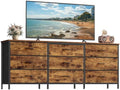 SONGMICS Dresser with 9 Fabric Drawers, TV Stand for TVs Up to 70 Inches by SONGMICSbySONGMICSHOME
