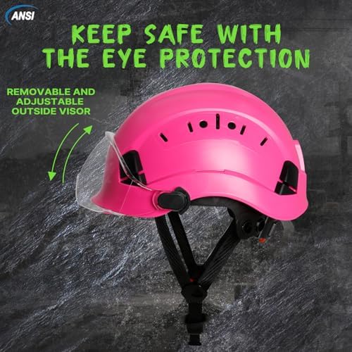 Aolamegs Construction Hard Hat with Visor and Chin Strap for Men,ANSI Z89.1 - Image 3