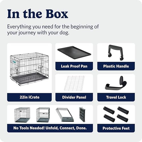 Midwest 22-Inch Double Door iCrate, for Extra-Small Breeds, Up to 15 lbs - Image 7