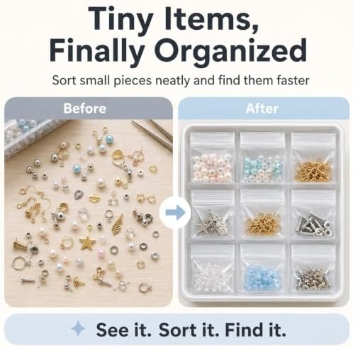 Small Plastic Bags 400 Pack, 1.5 x 2 Inch 2 Mil Thick Clear Small Baggies - Image 6