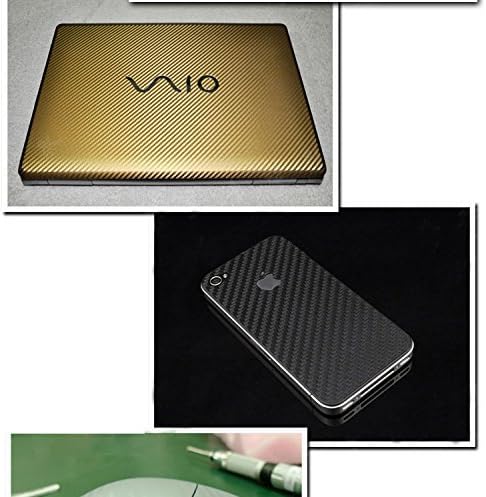 F & B LED LIGHTS Golden 3D Carbon Fiber Film Twill Weave Vinyl Sheet Roll Wrap - Image 4