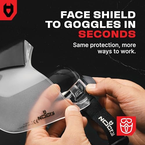 NoCry Safety Face Shield Mask for Work with Premium Anti Fog and Anti Scratch Technology — Durable ANSI Z87+ Certified Grinding Face Shield with Extreme Impact Resistance - Image 4