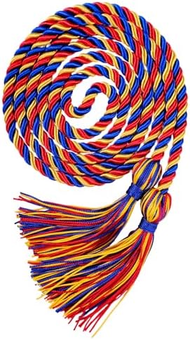 Graduation Honor Cords, 68" Long (Blue/Red/Gold) by UIALECG
