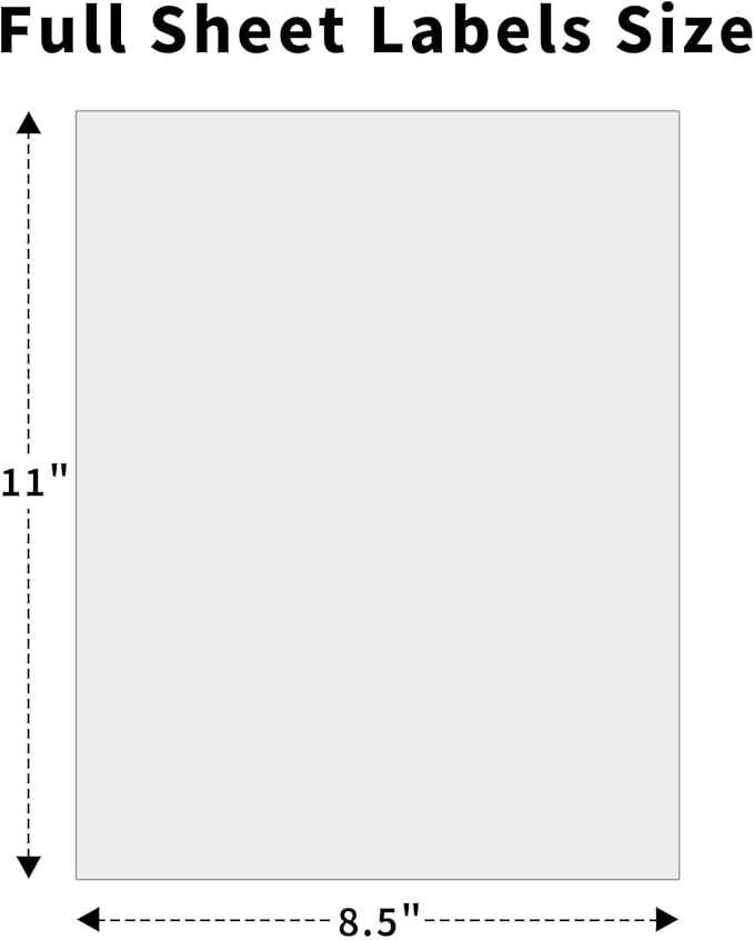 8.5" x 11" Full Sheet Label Sticker Paper - Image 7