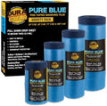 Dura-Gold Pure Blue Pre-Taped Masking Film, (4 Pack of 22, 43", 71", 106") Painters Plastic Roll, Pull Down Drop Sheet, Pre-Taped Plastic Sheeting for Painting Protection on Auto, Walls, Furniture by Dura-Gold