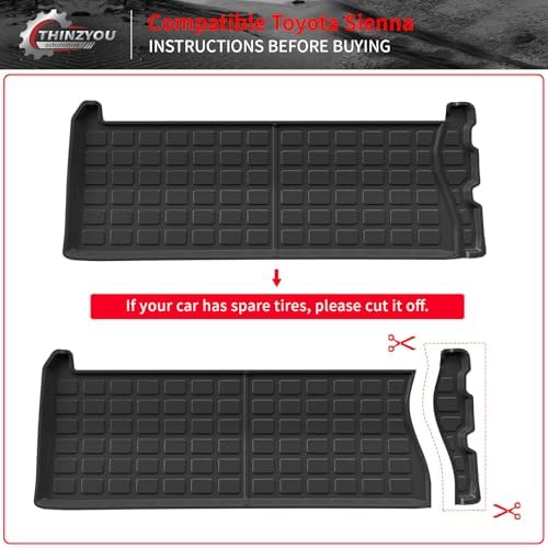 Cargo Mat & Backrest Mats for 2021-2026 Toyota Sienna 7&8 Seats - Image 4