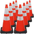Brimar 28 Inch Traffic Cones, 8 Pack, Road Parking, MUTCD Approved Traffic Cones by BrimarIndustries