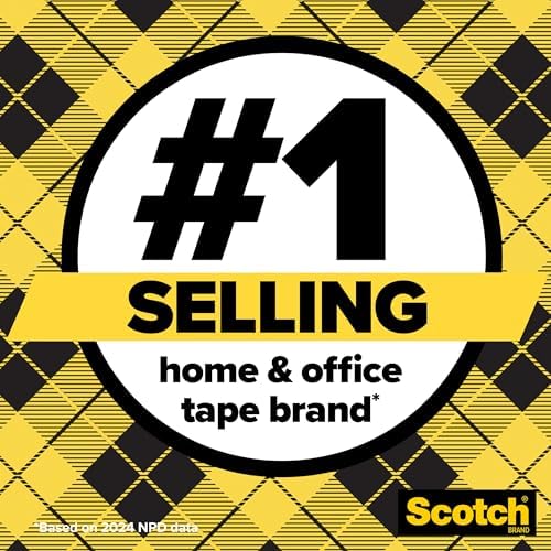 Scotch Double-Sided Tape, 1/2 in x 250 in (12.7 mm x 6.35 m), 3 Pack - Image 3