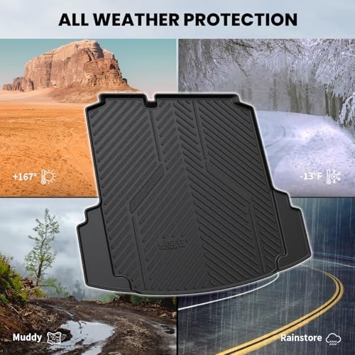 LASFIT Trunk Mat for Volkswagen Jetta 2011-2018, Custom Fit All-Weather TPE Rubber Cargo Mat for VW Jetta Accessories Trunk Liner Cargo Liner, Waterproof, Easy to Clean, Black - Image 6