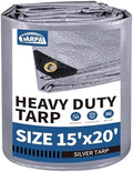 TARPAL 15x20 tarp,Heavy Duty Tarp 14mil Silver Reflective Tarps by TARPAL
