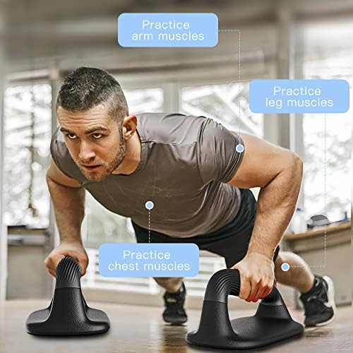 Kipika Push Up Bars, Pushup Stands, Anti-Slip Soft Plastic Push Up Handles, Bottom Anti-Slip Pad, Strength Training Equipment, Perfect for Floor Workout Exercise - Image 2