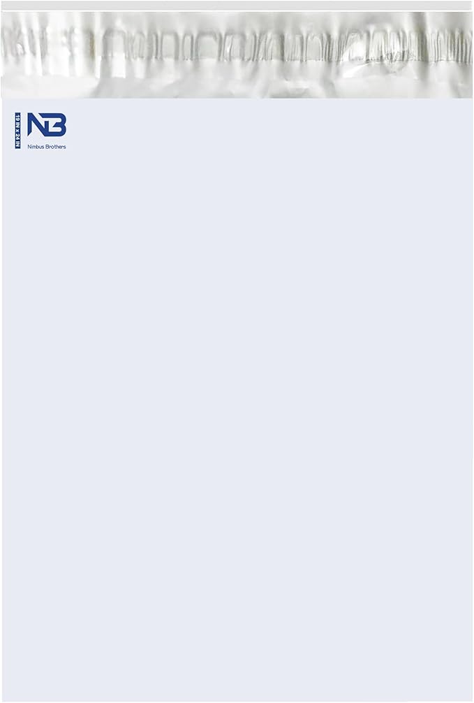 NB 19x24 Inch – 5 Pcs White Poly Mailers Strong Adhesive Self-Seal Shipping by NimbusBrothers
