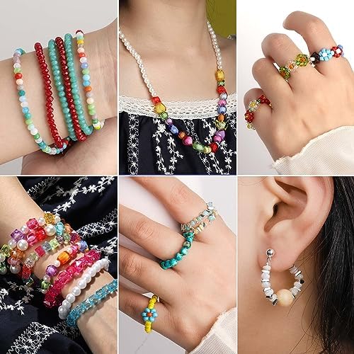 FANDAMEI 0.5mm Elastic Bracelets Strings Cord, Elastic Crystal Stretch Bead Cord for Jewelry Making, Clear Stretchy Elastic String Cord for Beading, Transparent Thread for Bracelet Necklace Making - Image 7
