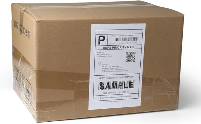 Half Sheet Self Adhesive Shipping Label - Image 5
