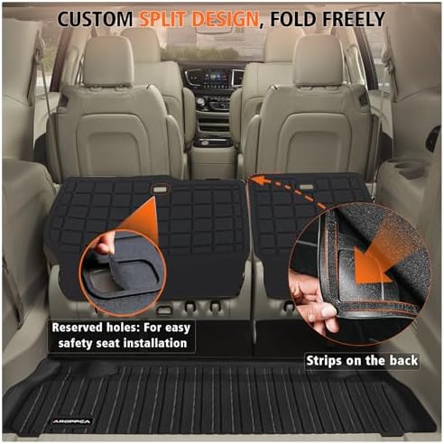 Floor Mats Full Set for Chrysler Pacifica 2017-2025 Touring Gas 7 Seater - Image 5