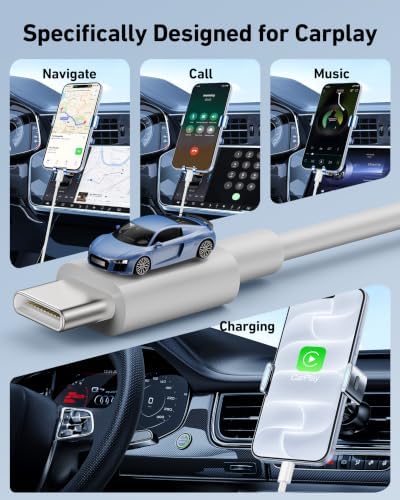 Car Carplay Cable for iPhone 18/18 Pro Max/17/16/15 Pro Max Charger Cord - Image 3