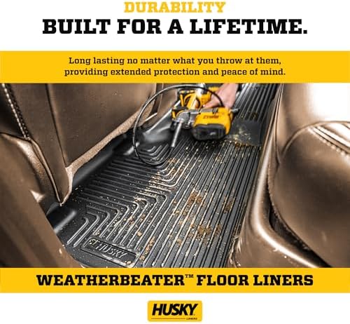 Husky Liners Weatherbeater Floor Mats | Fits 2013-2024 Toyota 4Runner, 2014-2023 Lexus GX460 | Front Row, 2-pc Black - 13721 - Image 3