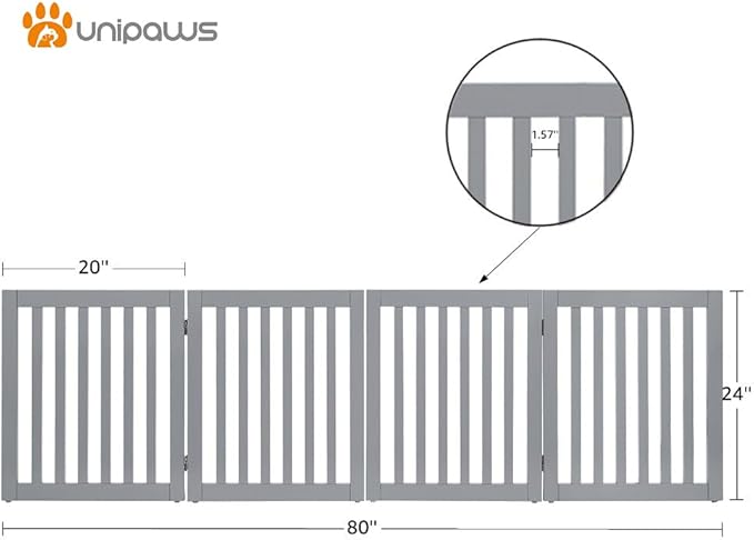 unipaws 24" H Free Standing Pet Gate - Image 3
