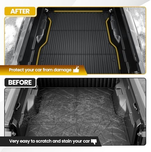 Truck Bed Mat for Toyota Tacoma 5FT 2024 2025 2026, All Weather Bed Liner for Tacoma Accessories, Heavy Duty Bed Mats, Car Accessories - Image 4