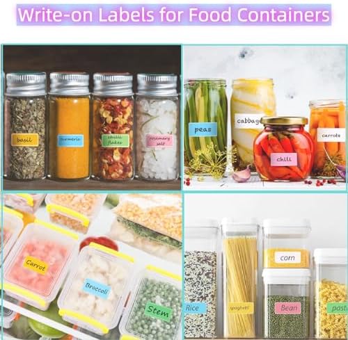 Assorted Colors Waterproof Removable Labels with Pen Adhesive Name Tag - Image 6