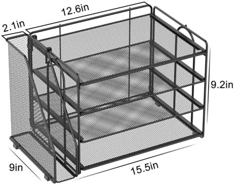 Spacrea 4-Tier Paper Organizer for Desk with File Organizer - Image 5