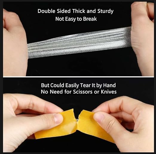 2Pack Double-Sided Mesh Carpet Tape Heavy Duty, 2.4in x 66FT, Large Durable - Image 3