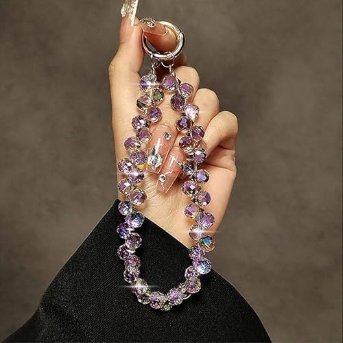 TENOC Beaded Phone Wrist Strap, Purple - Image 6
