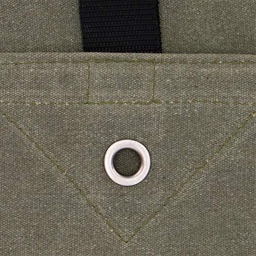 WHITEDUCK Pack of 2 Canvas Tarp Heavy Duty Water Repellent 18 oz. UV Resistant, Rustproof Grommets, Industrial & Commercial Cloth Tarp (Cut Size: 7'x9', Finished Size: 6'6" x 8'6", Olive) - Image 7