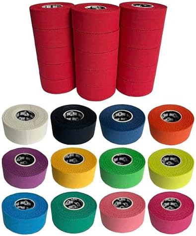 Ringside 1” Athletic Trainers Tape, 15 Rolls, Adhesive Cotton, Red by Ringside