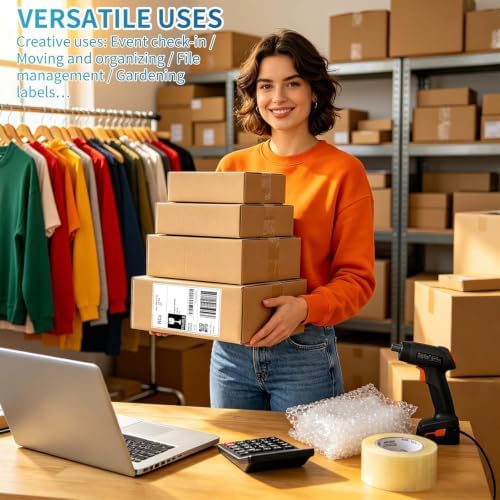 9527 Product 4" x 6" Thermal Labels for Zebra Rollo Direct Thermal Printers, 1 Roll 250 Labels Blank Direct Thermal Shipping Label - Image 6