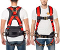 Palmer Safety Hammerhead 5pt Safety Harness Back Padded, QCB Chest, Tongue Buckel Legs Straps, Back & Side D-Rings by ATERET