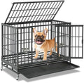 Homey Pet 37" Heavy Duty Stackable Dog Crate with Wheels for Medium Dogs by HomeyPet