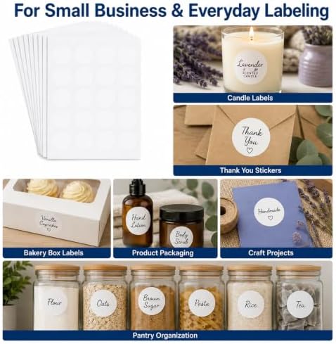 1.5" Round Labels, Printable for Laser & Inkjet, 600 Labels - Image 2