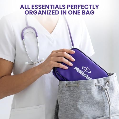 PrimaCare DS-9197-PU Manual Blood Pressure Cuff with Stethoscope, Purple - Image 7