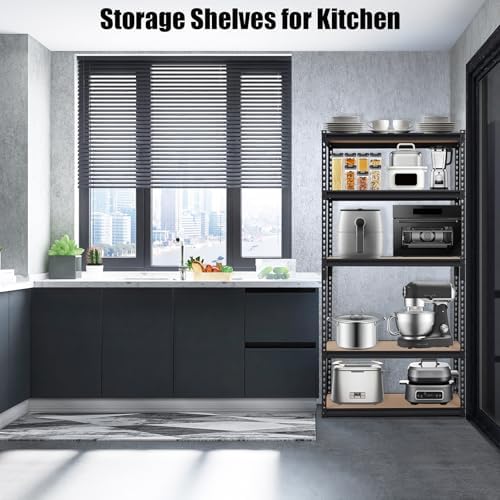 Takywep Heavy Duty Storage Shelves 36" x 18" x 72", 5 Tier Durable Metal Construction, Adjustable Shelving, Storage Utility Rack Shelf Unit for Garage, Kitchen, Warehouse - Image 2