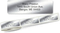 Personalized Return Address Labels, Roll of 250 Silver Foil Self-Adhesive by ColorfulImages