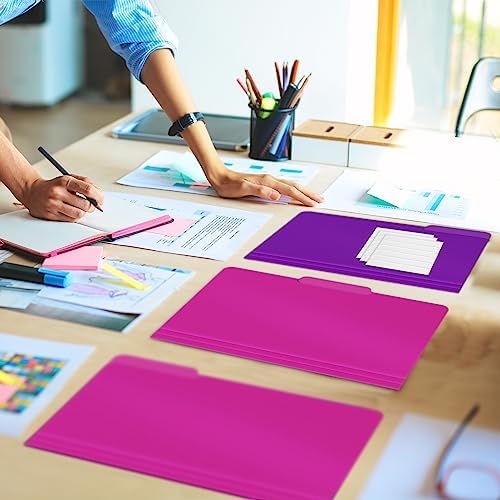 Better Office Products Heavyweight Poly File Folders, 1/3 Cut Tabs, 12 Pack, Assorted Colors, Letter Size, with Adhesive Labels, - Image 6