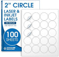 2" Round Labels for Laser & Inkjet, Spartan Industrial Template C004 by SpartanIndustrial