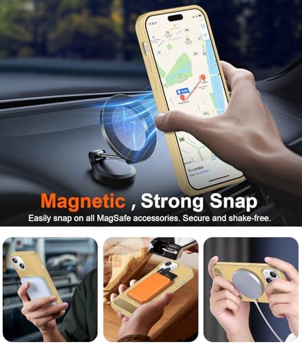 Temdan Magnetic Compatible with iPhone 15 Plus Case & iPhone 14 Plus Case, [Built-in Invisible Kickstand][Compatible with MagSafe][Military Grade Shockproof] Slim Translucent Matte Phone Case 6.7" - Image 6
