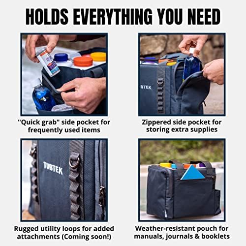 Hot Tub Chemical Bag (Navy) | Hot Tub Storage For All Your Hot Tub Chemicals & Hot Tub Accessories | Pool Chemical Storage | Holds All Major Chemical Brands and Essential Spa Accessories for Hot Tub - Image 4
