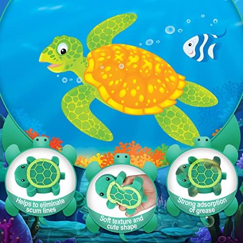 Patelai 18 Pcs Oil Absorbing Sponge Hot Tub Scum Absorber Swimming Pool Spa Sponge Accessories Cleaning Kit to Collect Scum Grime and Oil from Hot Tub Swimming Pool and Spa(Turtle) - Image 3
