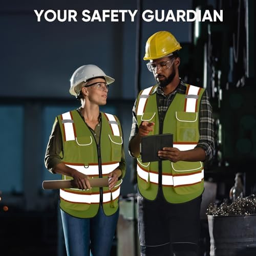 TICONN High Visibility Reflective Safety Vest for Men & Women, ANSI Class 2 - Image 6