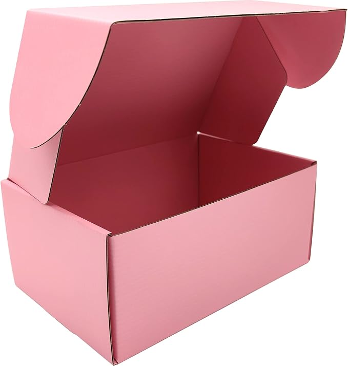 Small Pink Shipping Boxes for Small Business Pack of 25-9x6x4 inches Cardboard - Image 3