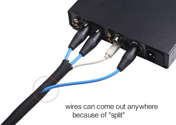 Alex Tech 10ft - 1.25 inch Cord Protector Wire Loom Tubing Cable Sleeve Split - Image 3