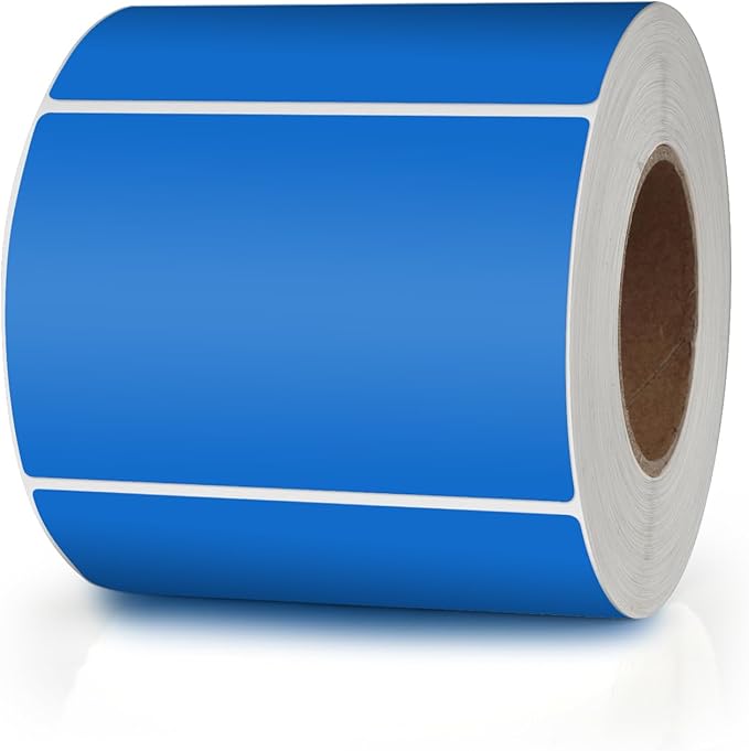 Blue Rectangle Stickers 3 x 2 Inch Color Coding Labels Vinyl Roll Self-Adhesive by Meitaat