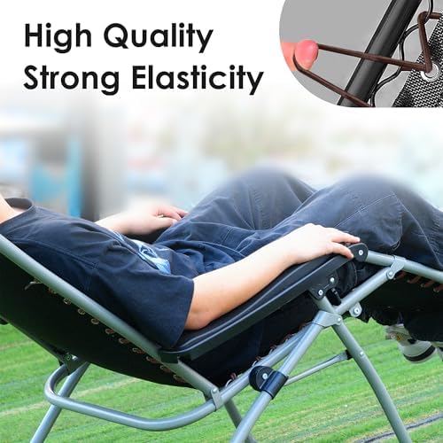 UNEEDE 4 Cords Zero Gravity Chair Replacement Cord, Brown - Image 4