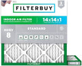 Filterbuy 14x14x1 Air Filter MERV 8 Dust & Allergy Defense (2-Pack) by Filterbuy